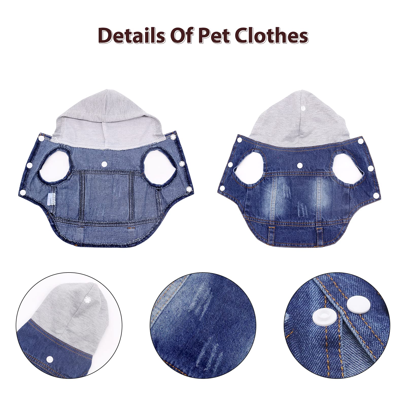 Pet Jean Jacket Hoody