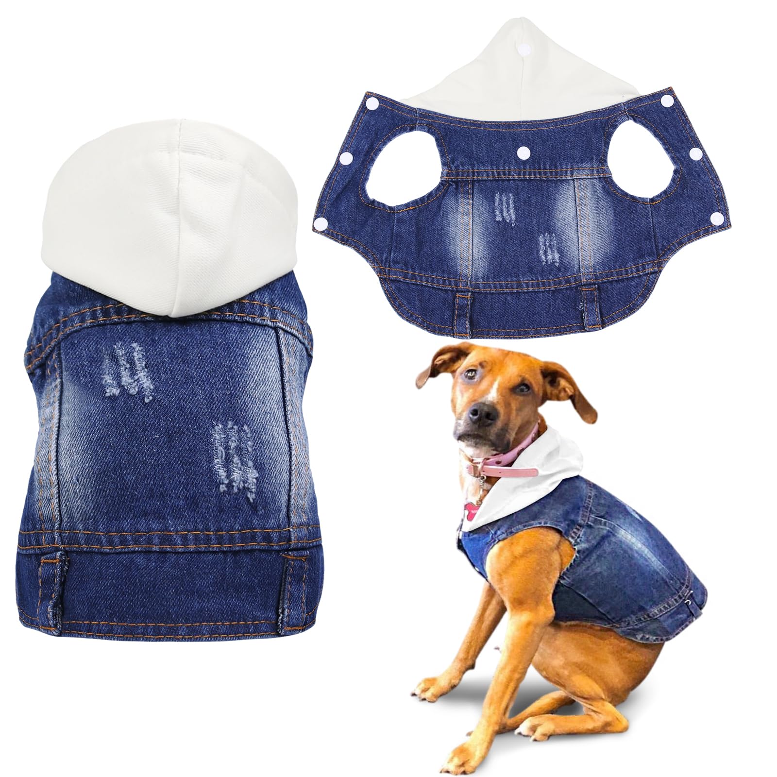 Pet Jean Jacket Hoody