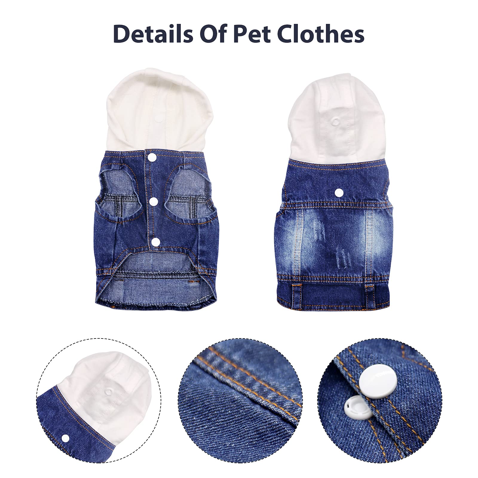 Pet Jean Jacket Hoody