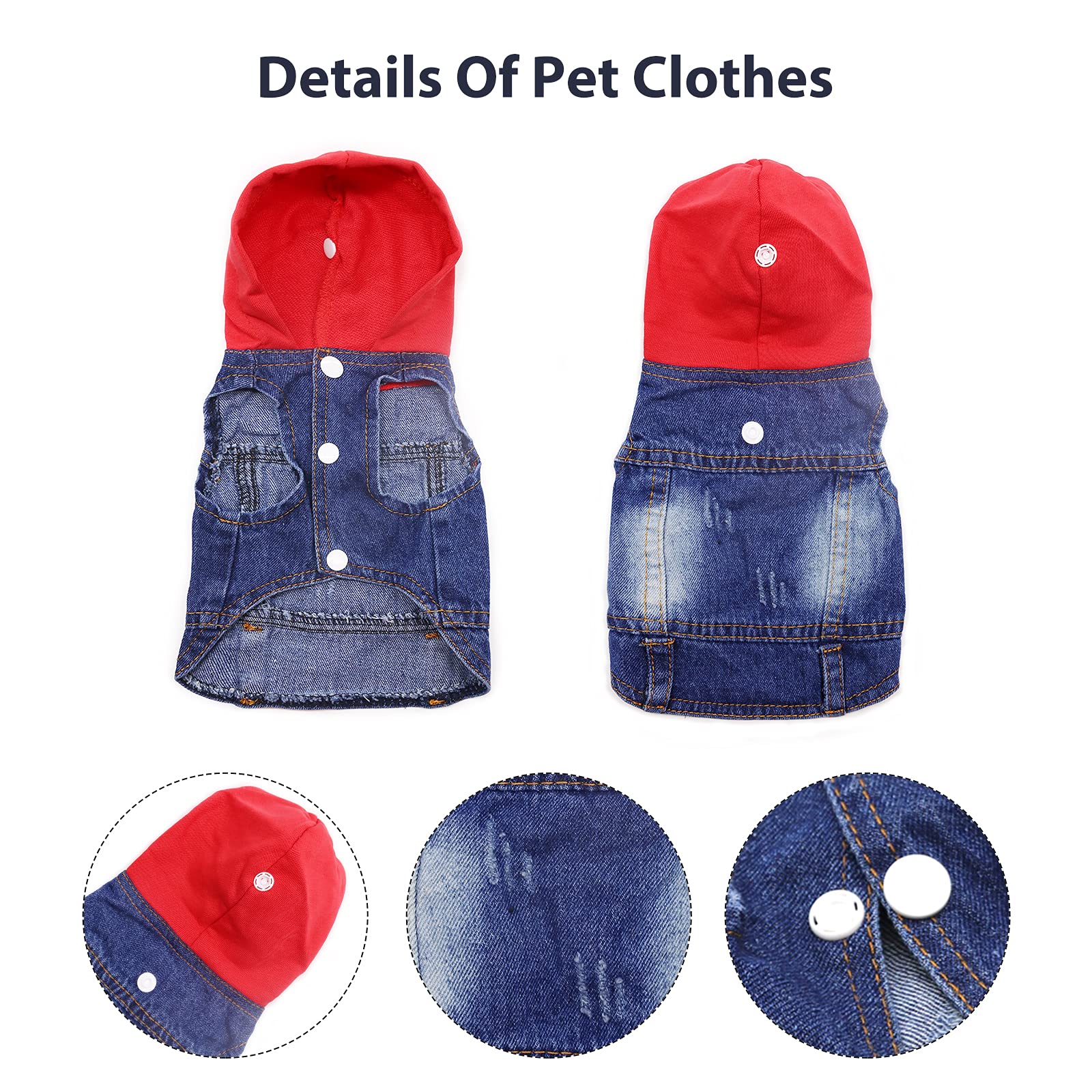 Pet Jean Jacket Hoody